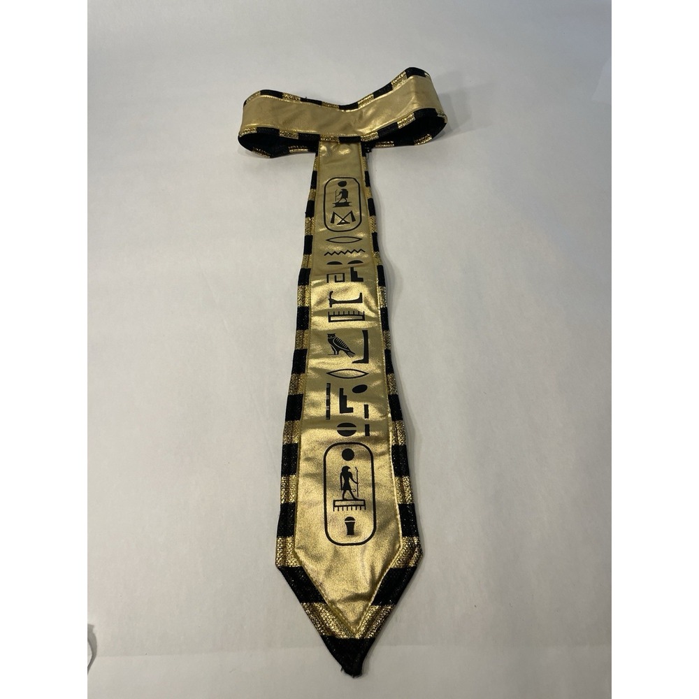 Haloween Gold and Black Egyptian Pharaoh Hat Costume Headpiece adult